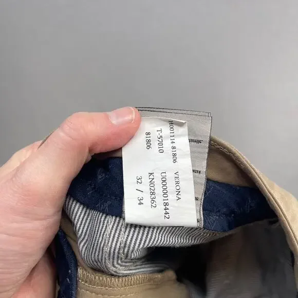 34 Heritage Pants Mens 32x32 Brown Verona Mid Rise Slim Leg Chino Stretch Casual - Picture 3 of 16